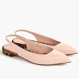 J. Crew pointed-toe slingbacks with leopard heel
